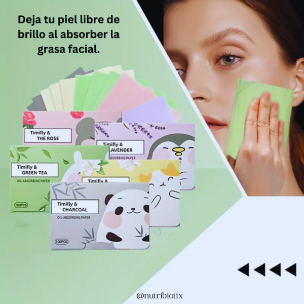 Papel Absorbente Control Brillo Facial - Image 2