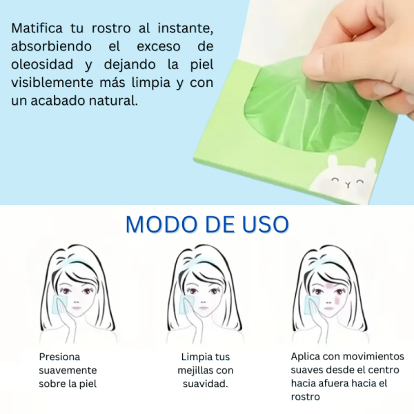 Papel Absorbente Control Brillo Facial - Image 4